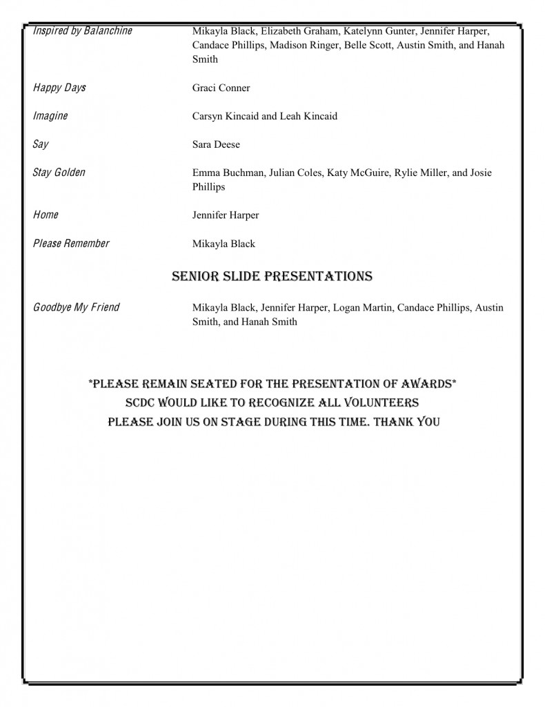 SCDC 7:30pm Recital Program, Page 3