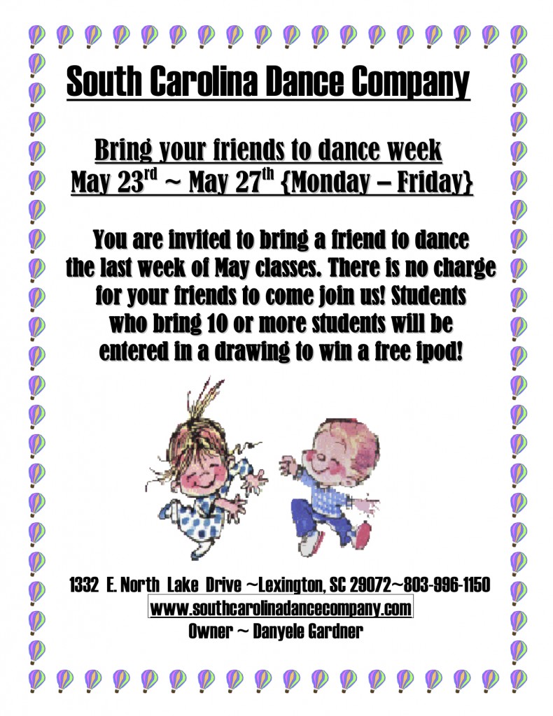 SCDC invites our students to bring friends to our dance classes SCDC invites our students to bring friends to our dance classes