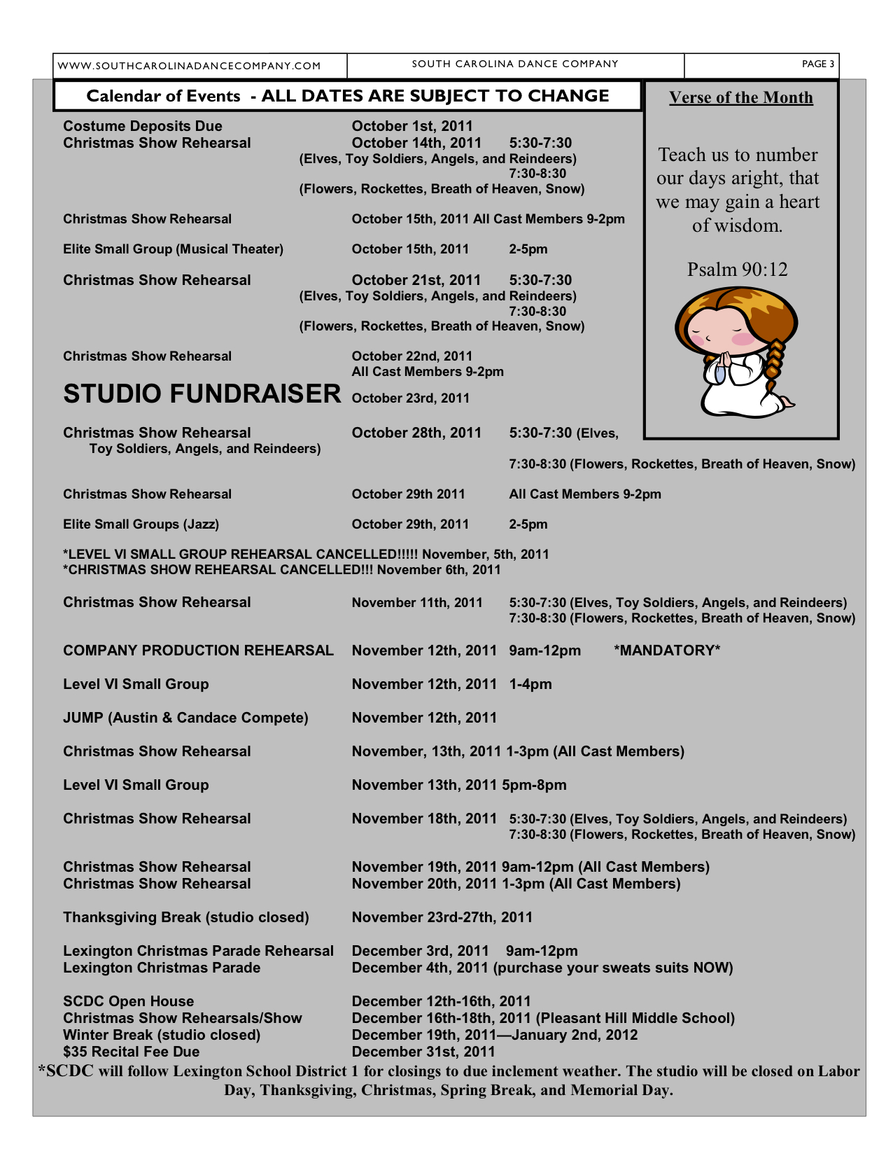 SCDC OCTOBER 2011 NEWSLETTER PG 3 SCDC OCTOBER 2011 NEWSLETTER PG 3